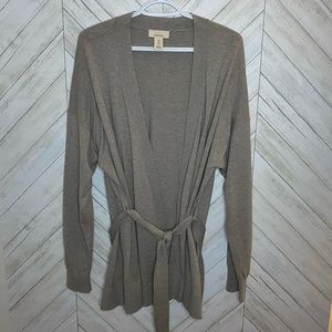 H&M beige  cashmere blend cardigan with belt